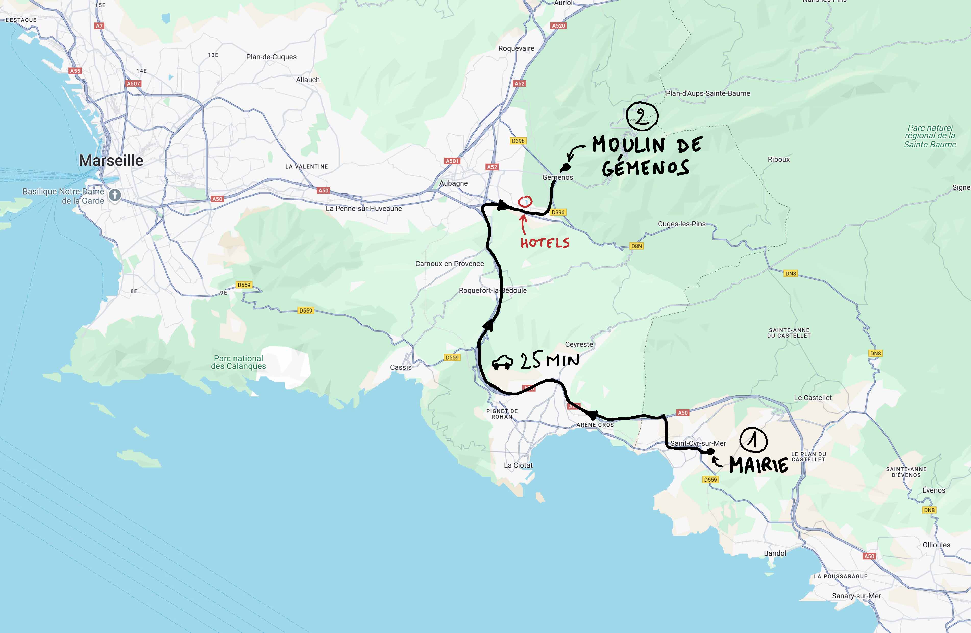 Drive to Moulin